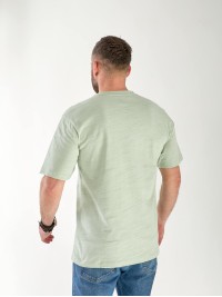 Чоловіча футболка з квадратами оливкового кольору 33228