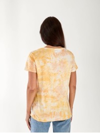 Жіноча футболка тай-дай помаранчевого кольору 33230