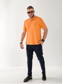 Чоловіча футболка-поло помаранчевого кольору 33231