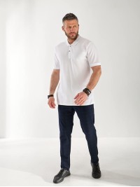 Чоловіча футболка-поло бiлого кольору 33232