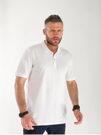 Чоловіча футболка-поло бiлого кольору 33232