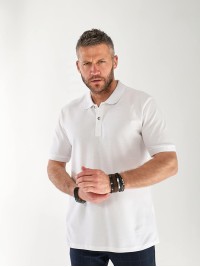 Чоловіча футболка-поло бiлого кольору 33232