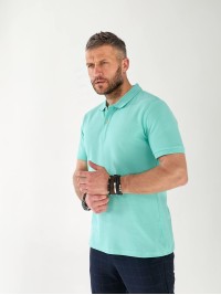 Чоловіча футболка-поло м'ятного кольору 33234