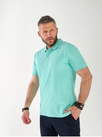 Чоловіча футболка-поло м'ятного кольору 33234