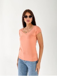 Жіноча футболка з великою помаранчевого чорного кольору 33238