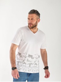 Футболка чоловіча з малюнком білого кольору 33258