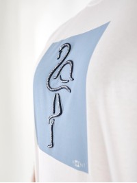 Чоловіча футболка з малюнком білого кольору 33264