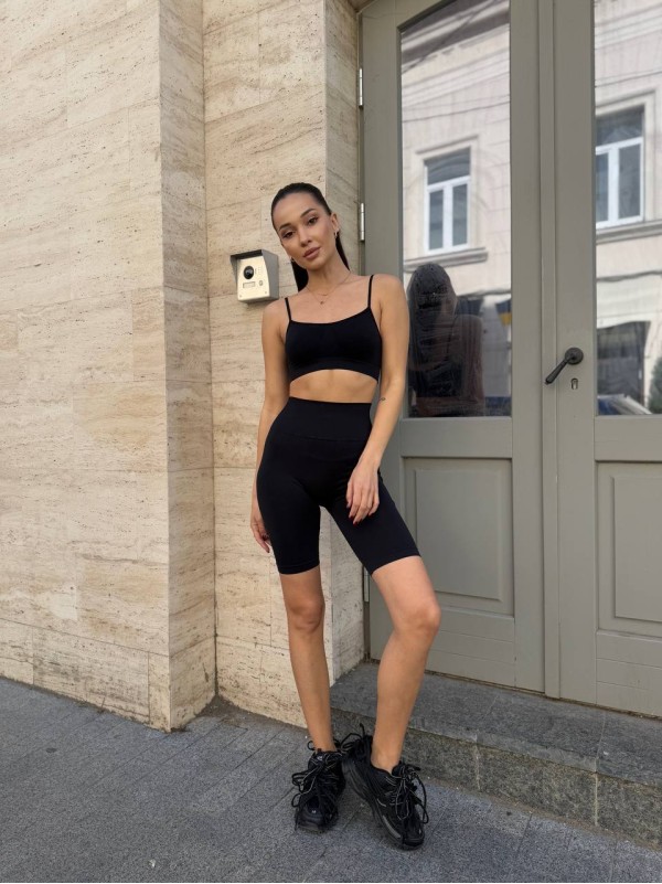 Жіночі велосипеди з ефектом пуш ап чорного кольору 33272