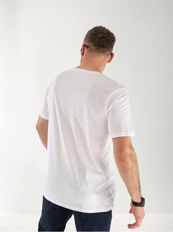 Чоловіча базова футболка бiлого кольору 33291