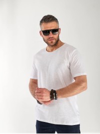 Чоловіча базова футболка бiлого кольору 33291