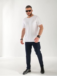 Чоловіча базова футболка бiлого кольору 33291