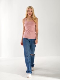 Майка базова жіноча пудрового кольору 33295