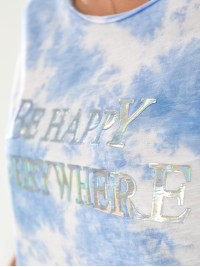 Жіноча футболка тай-дай блакитного кольору 33298