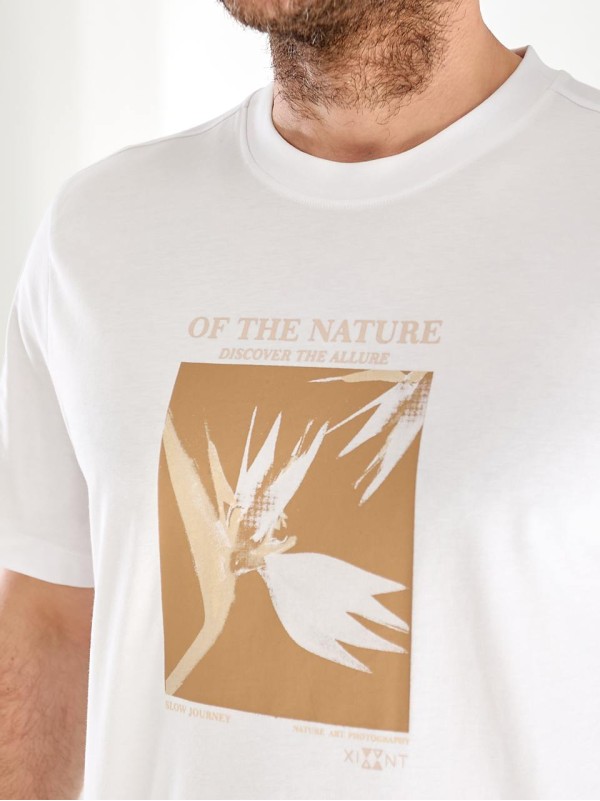 Чоловіча футболка з малюнком бiлого кольору 33304