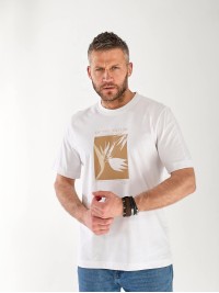 Чоловіча футболка з малюнком бiлого кольору 33304