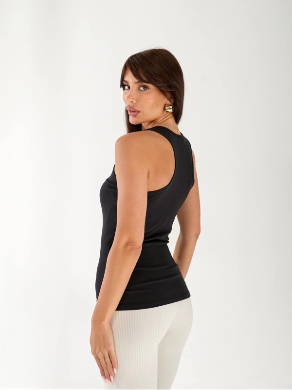 Майка-борцовка жіноча чорного кольору 33308