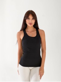 Майка-борцовка жіноча чорного кольору 33308