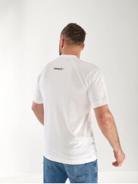 Чоловіча футболка з картинкою бiлого кольору 33309