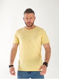 Чоловіча базова футболка жовтого кольору 33313