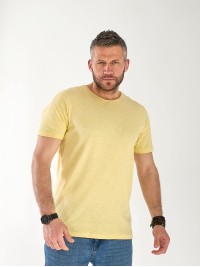 Чоловіча базова футболка жовтого кольору 33313