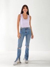 Майка базова жіноча лiлового кольору 33317