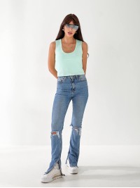 Майка базова жіноча м'ятного кольору 33318