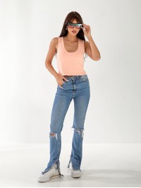 Майка базова жіноча пудрового кольору 33319