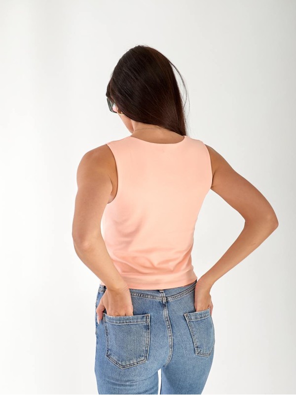 Майка базова жіноча пудрового кольору 33319