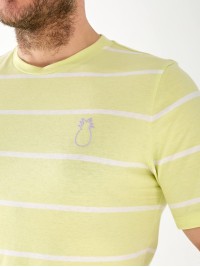 Чоловіча футболка в смужку салатового кольору 33360