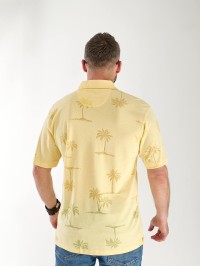 Чоловіча футболка поло з малюнком жовтого кольору 33363