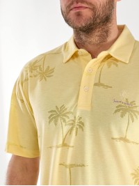 Чоловіча футболка поло з малюнком жовтого кольору 33363