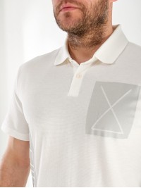 Футболка чоловіча поло білого кольору 33364