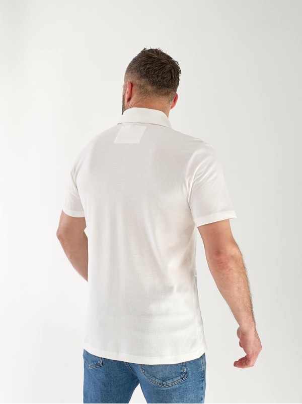 Футболка чоловіча поло білого кольору 33364