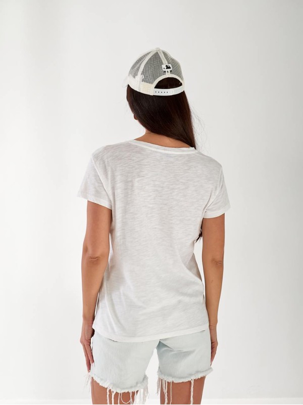 Жіноча футболка з зав'язками білого кольору 33368