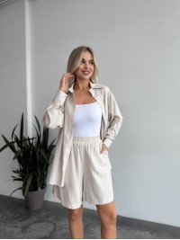 Жіночий лiтнiй костюм бежевого кольору 33394