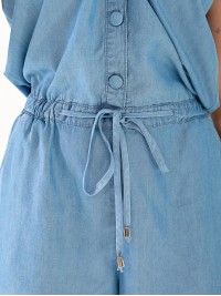 Жіночий джинсовий комбінезон синього кольору 33448