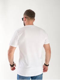 Чоловіча футболка з цифрами білого кольору 33449