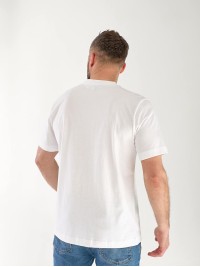 Чоловіча футболка з написом білого кольору 33455