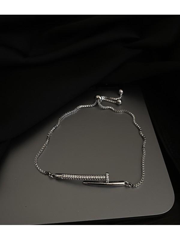 Браслет затяжка Цвях срібного кольору 33457