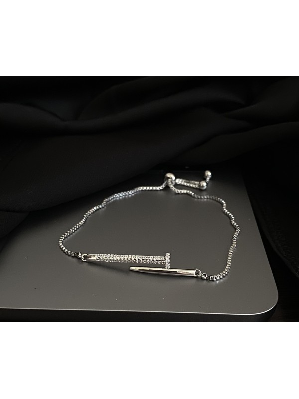 Браслет затяжка Цвях срібного кольору 33457