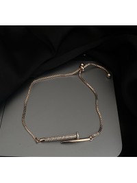 Браслет затяжка Цвях золотого кольору 33458