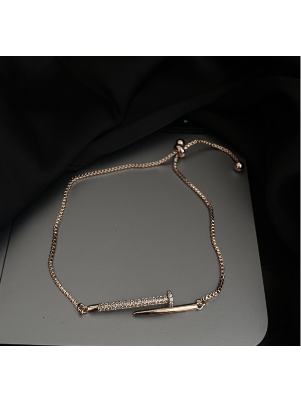 Браслет затяжка Цвях золотого кольору 33458