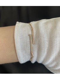 Браслет затяжка Цвях золотого кольору 33458