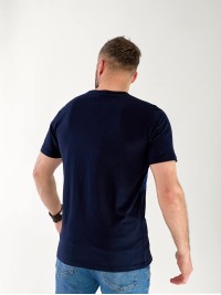 Чоловіча футболка з написом синього кольору 33468