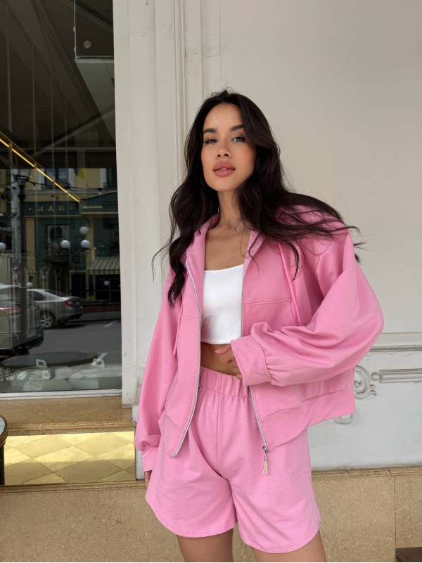 Жіночий літній спортивний костюм рожевого кольору 33483