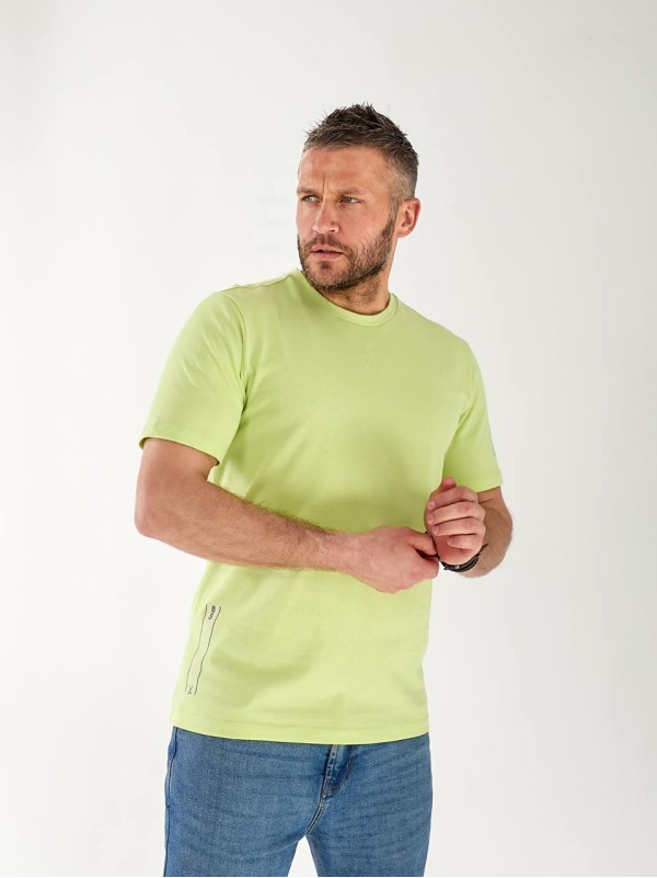 Чоловіча футболка салатового кольору 33487