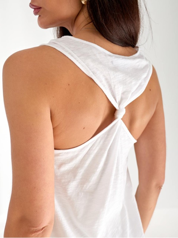 Майка подовжена жіноча з написом бiлого кольору 33505