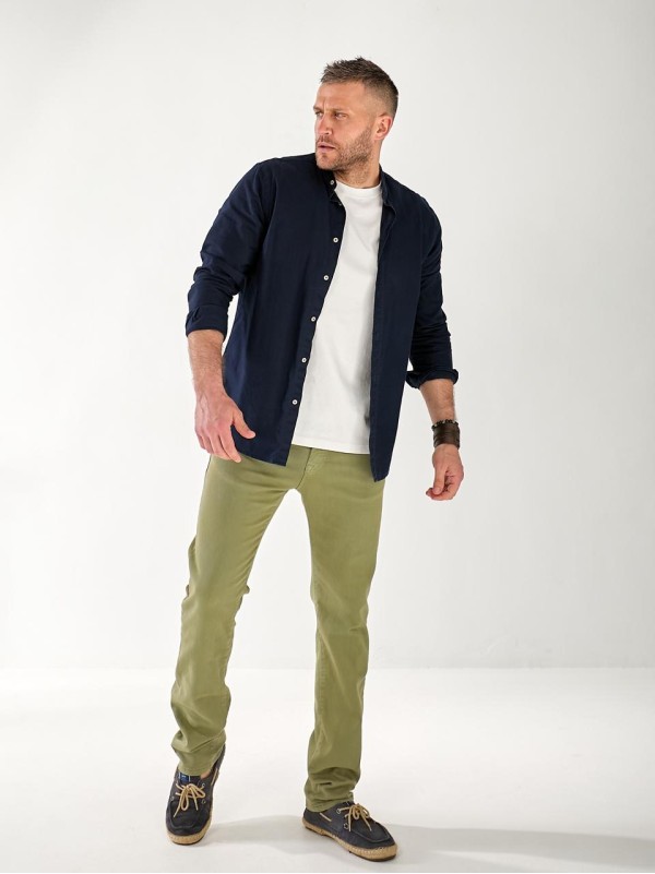 Джинси Alexia Straight чоловічі кольору хакi 33511