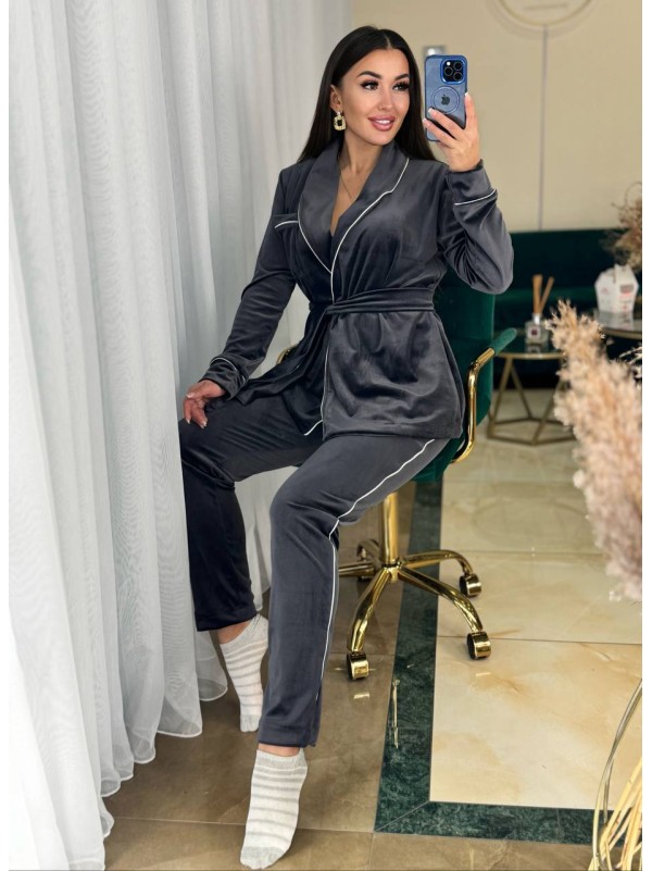 Піжамний костюм графiтового кольору 25881 Vo