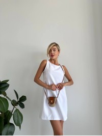 Гарна базова сукня білого кольору 28855